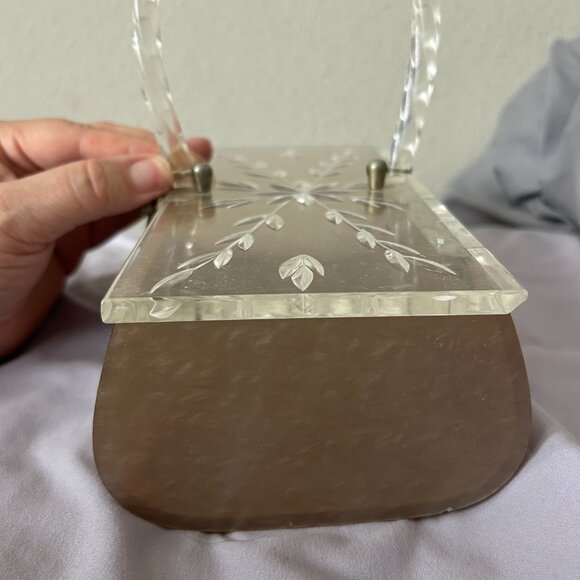 Lucite Box Purse 1950s Rockabilly - Picture 3 of 8
